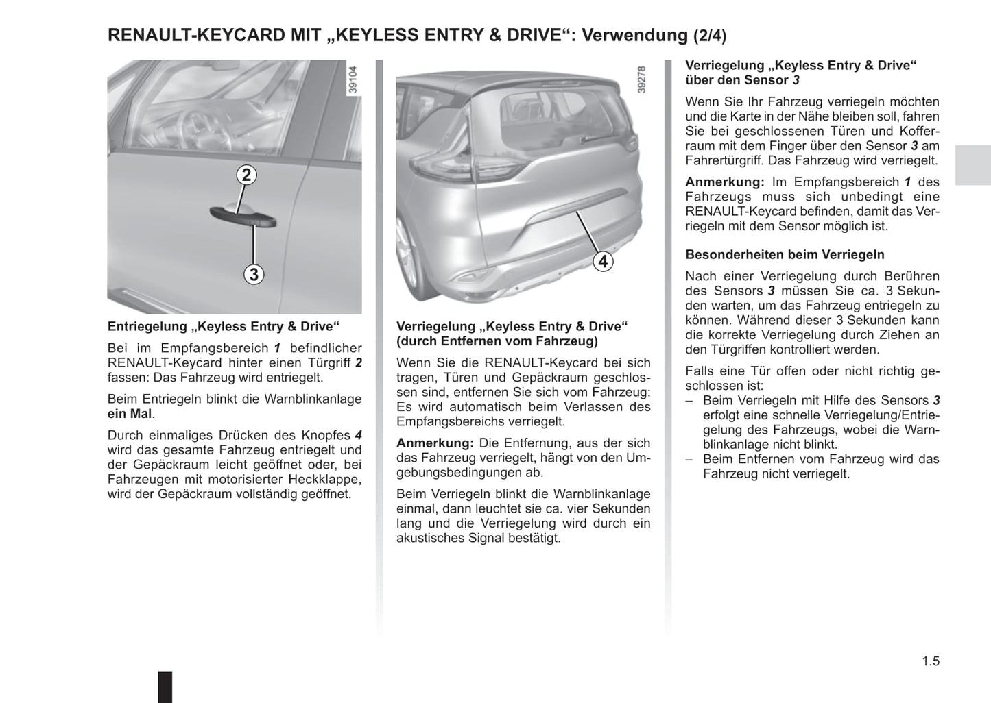 2016-2017 Renault Espace Bedienungsanleitung | Deutsch