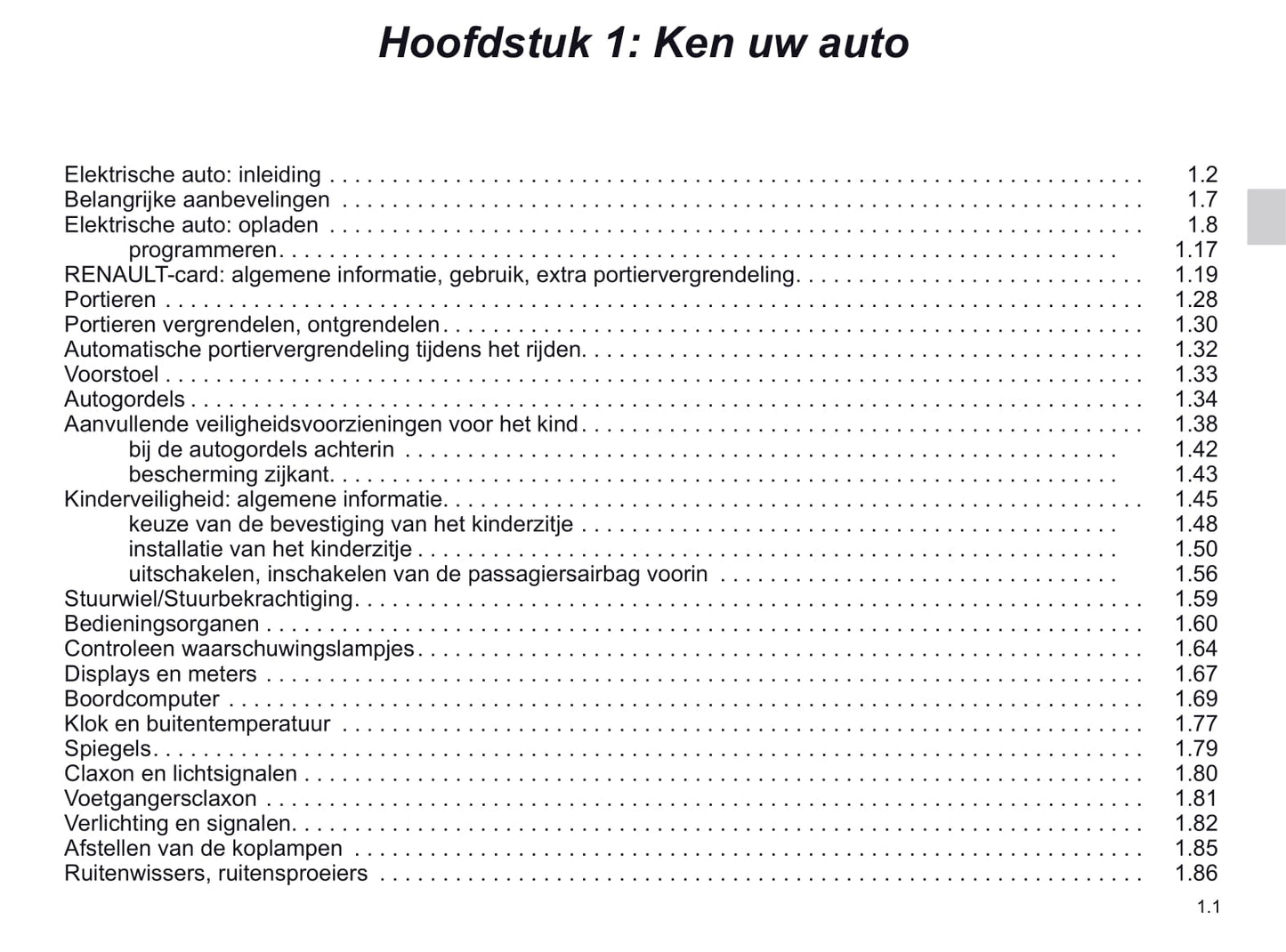 2018-2019 Renault Zoe Bedienungsanleitung | Niederländisch