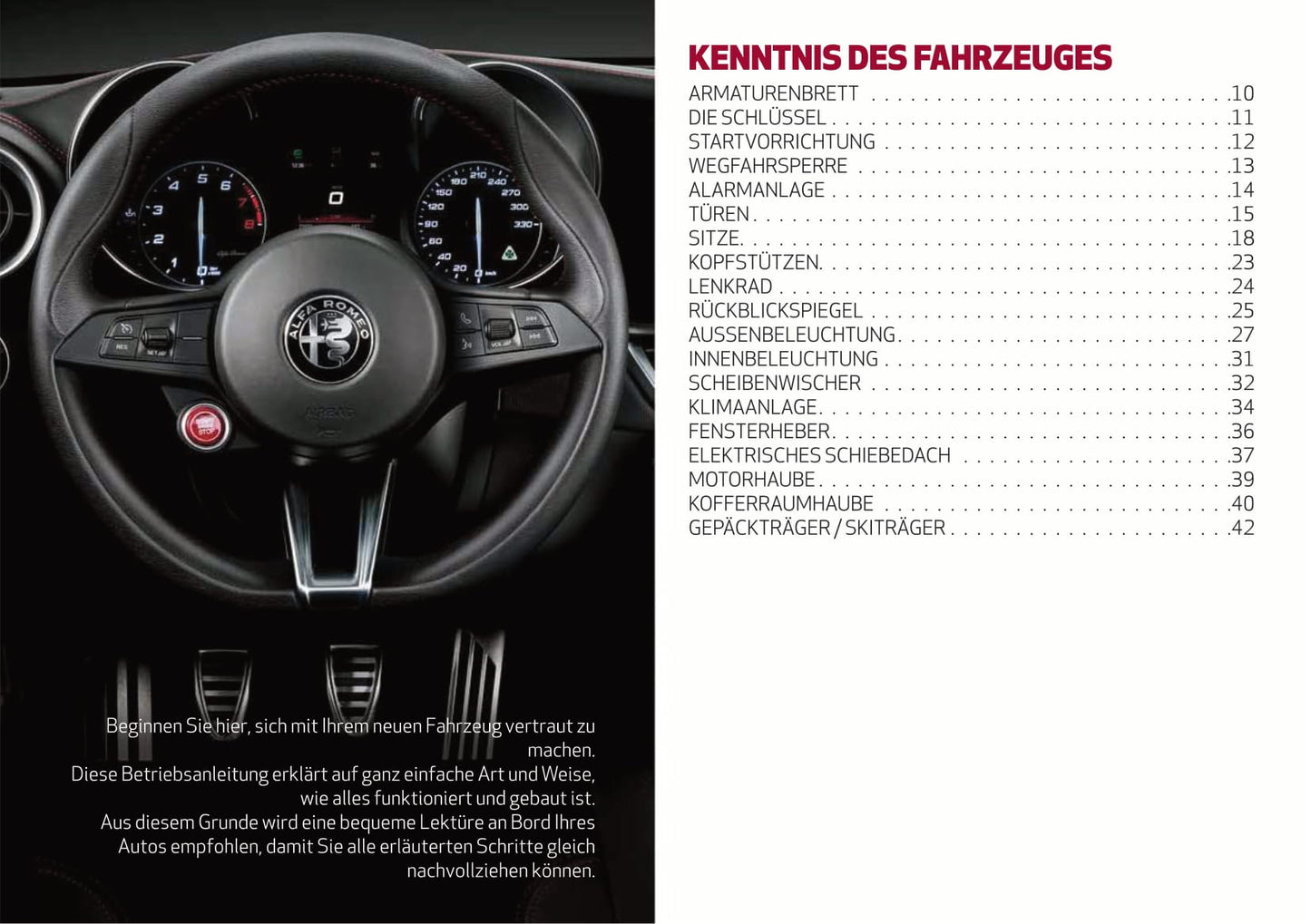 2016-2020 Alfa Romeo Giulia Bedienungsanleitung | Deutsch