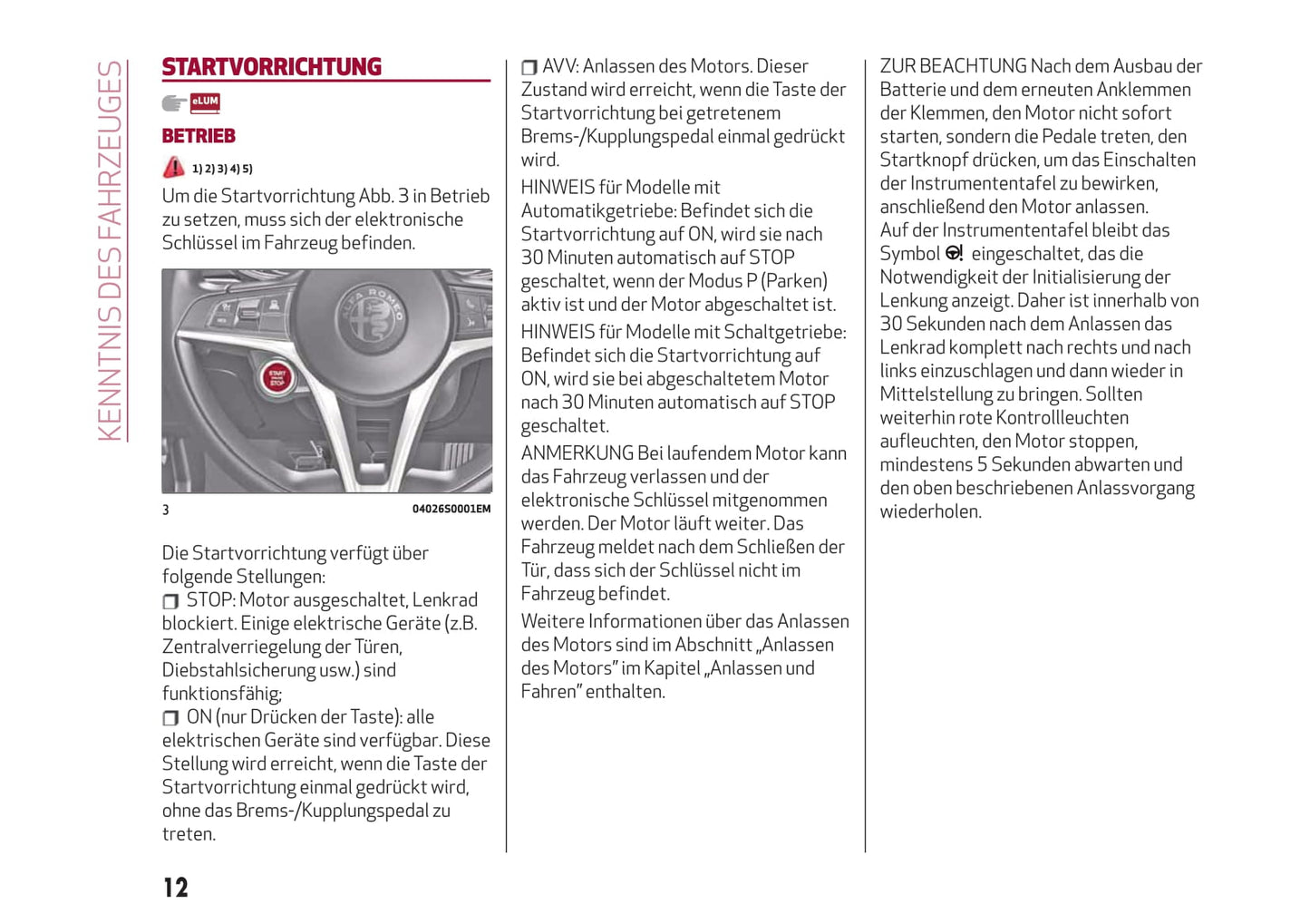 2016-2020 Alfa Romeo Giulia Bedienungsanleitung | Deutsch