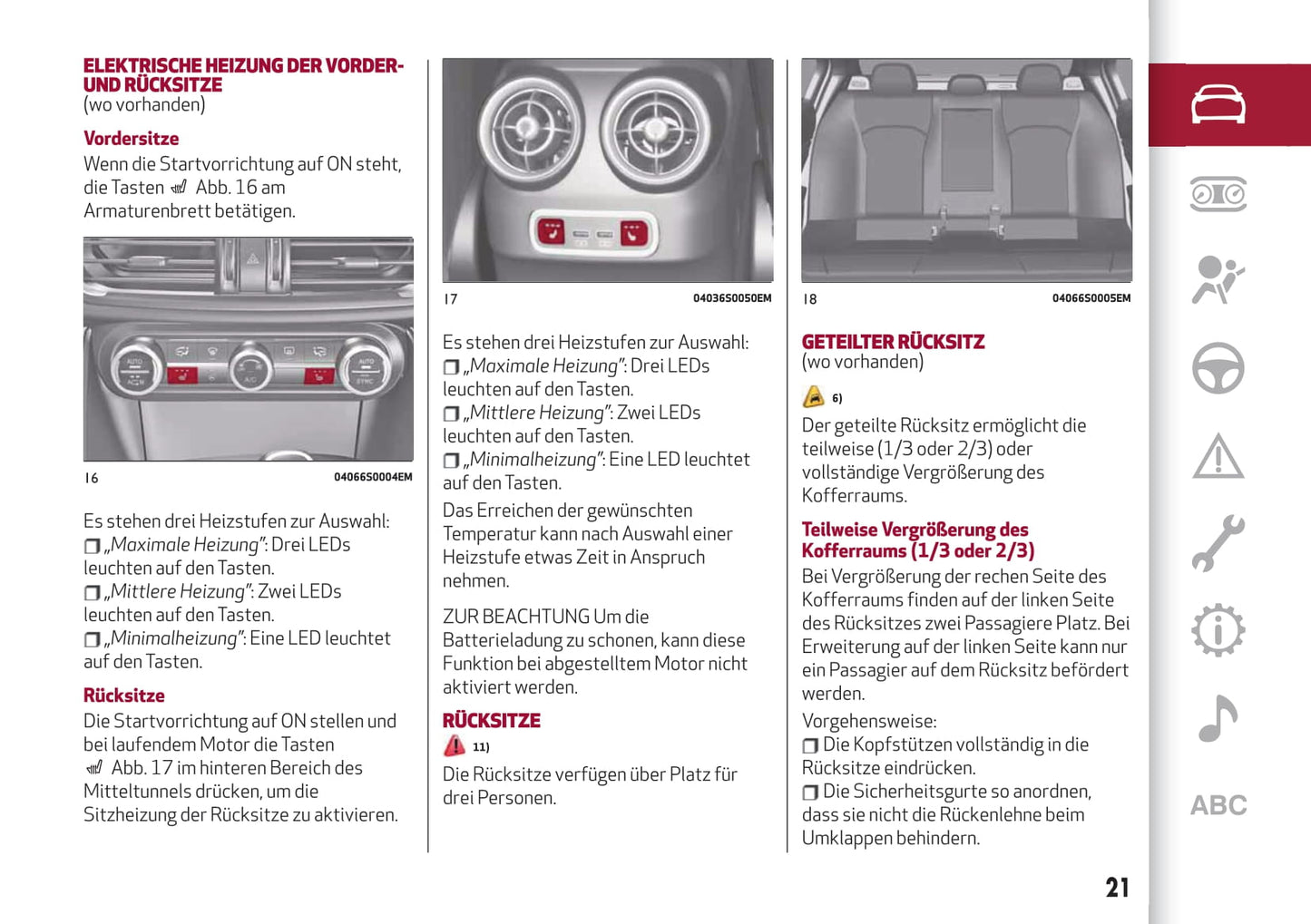 2016-2020 Alfa Romeo Giulia Bedienungsanleitung | Deutsch