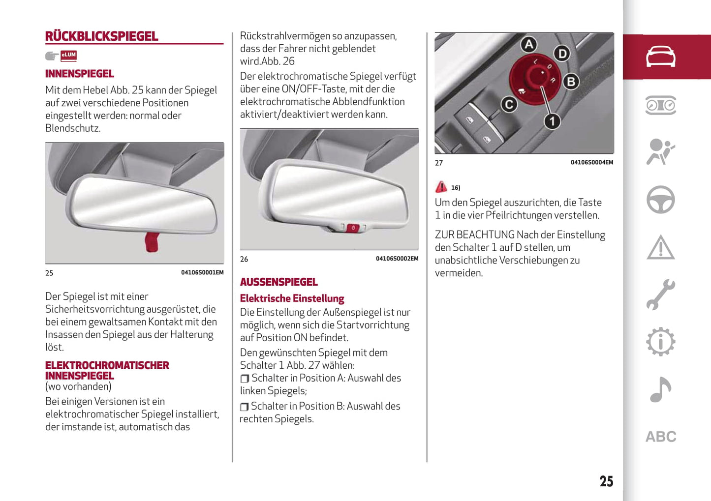 2016-2020 Alfa Romeo Giulia Bedienungsanleitung | Deutsch