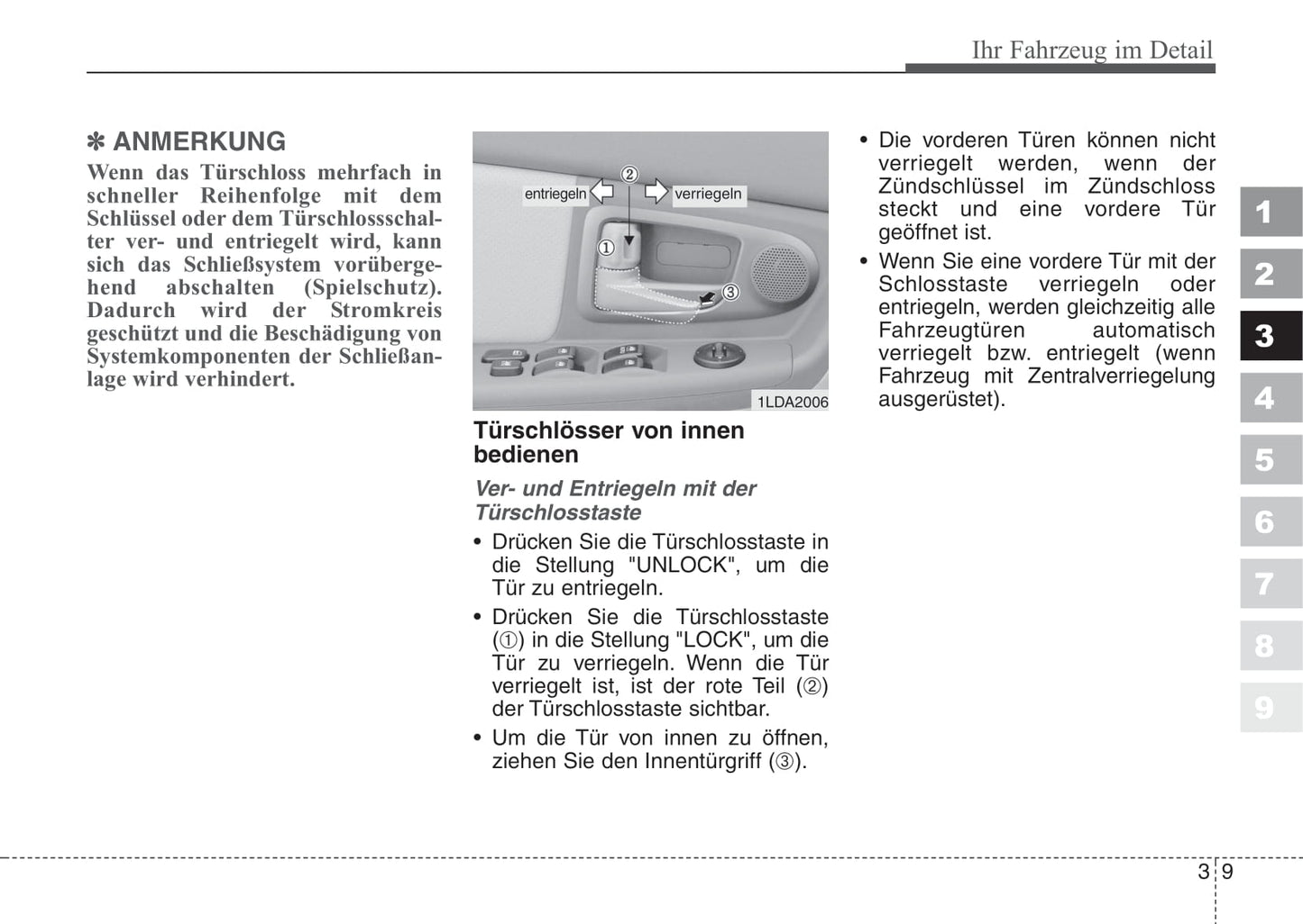 2006-2007 Kia Cerato Bedienungsanleitung | Deutsch