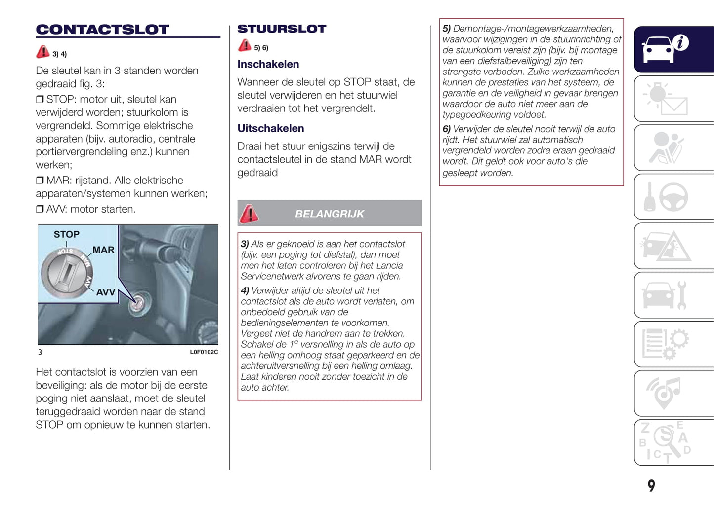 2015-2017 Lancia Ypsilon Owner's Manual | Dutch