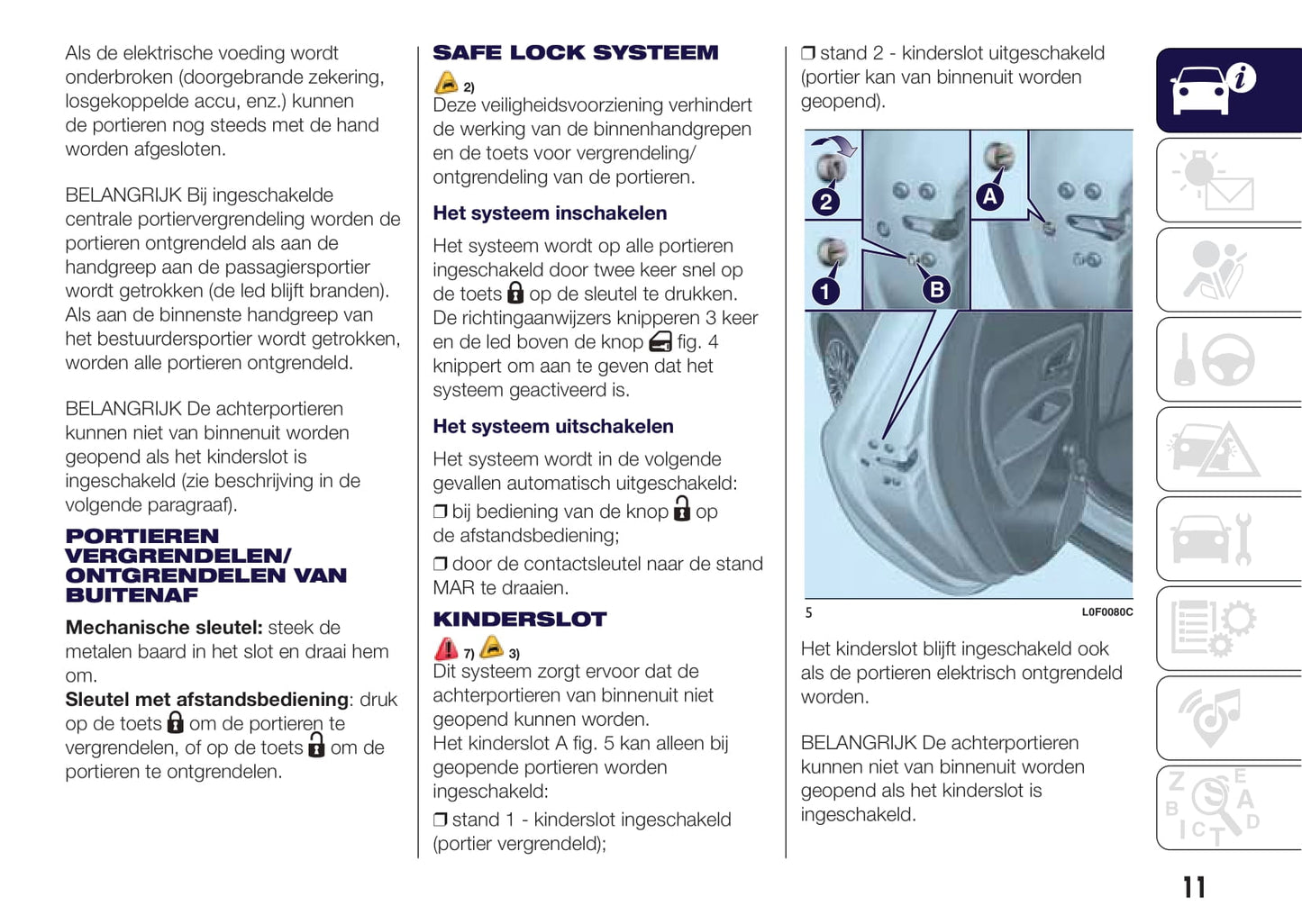 2015-2017 Lancia Ypsilon Owner's Manual | Dutch