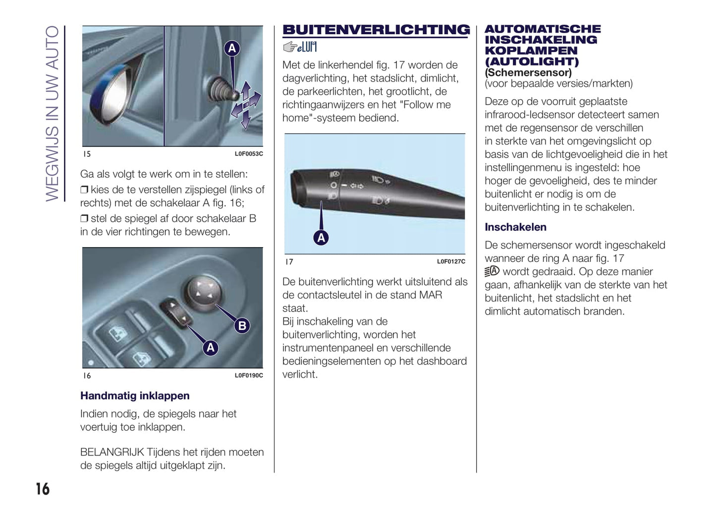 2015-2017 Lancia Ypsilon Owner's Manual | Dutch