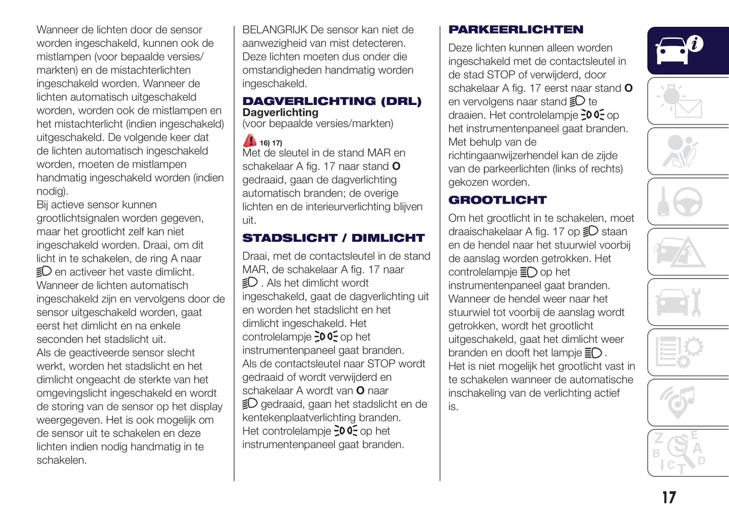 2015-2017 Lancia Ypsilon Owner's Manual | Dutch