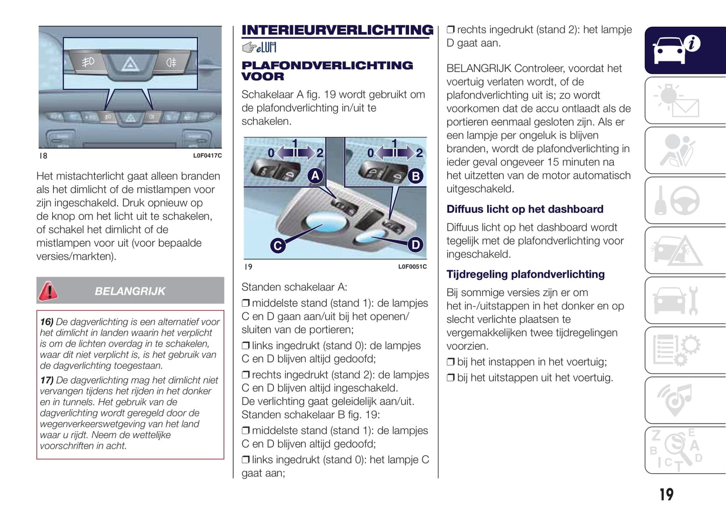 2015-2017 Lancia Ypsilon Owner's Manual | Dutch