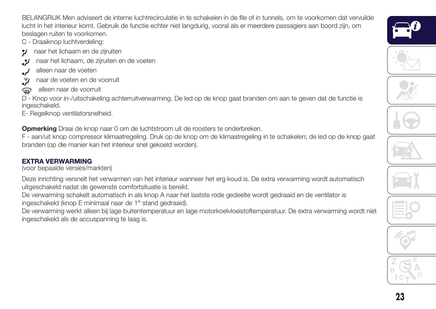 2015-2017 Lancia Ypsilon Owner's Manual | Dutch