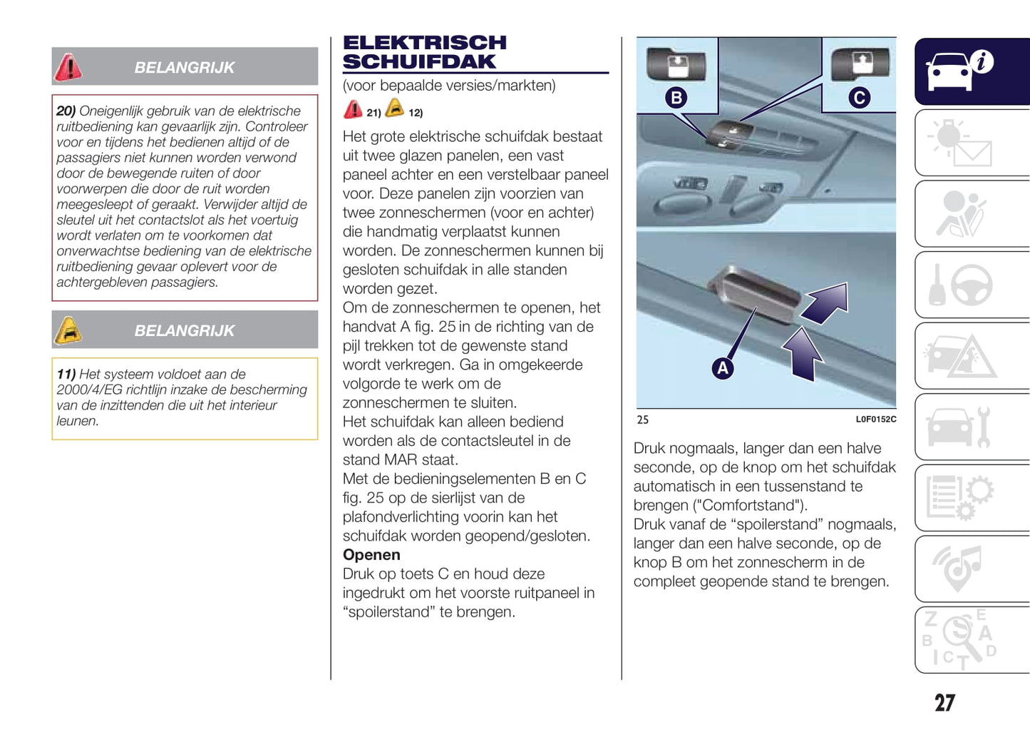 2015-2017 Lancia Ypsilon Owner's Manual | Dutch