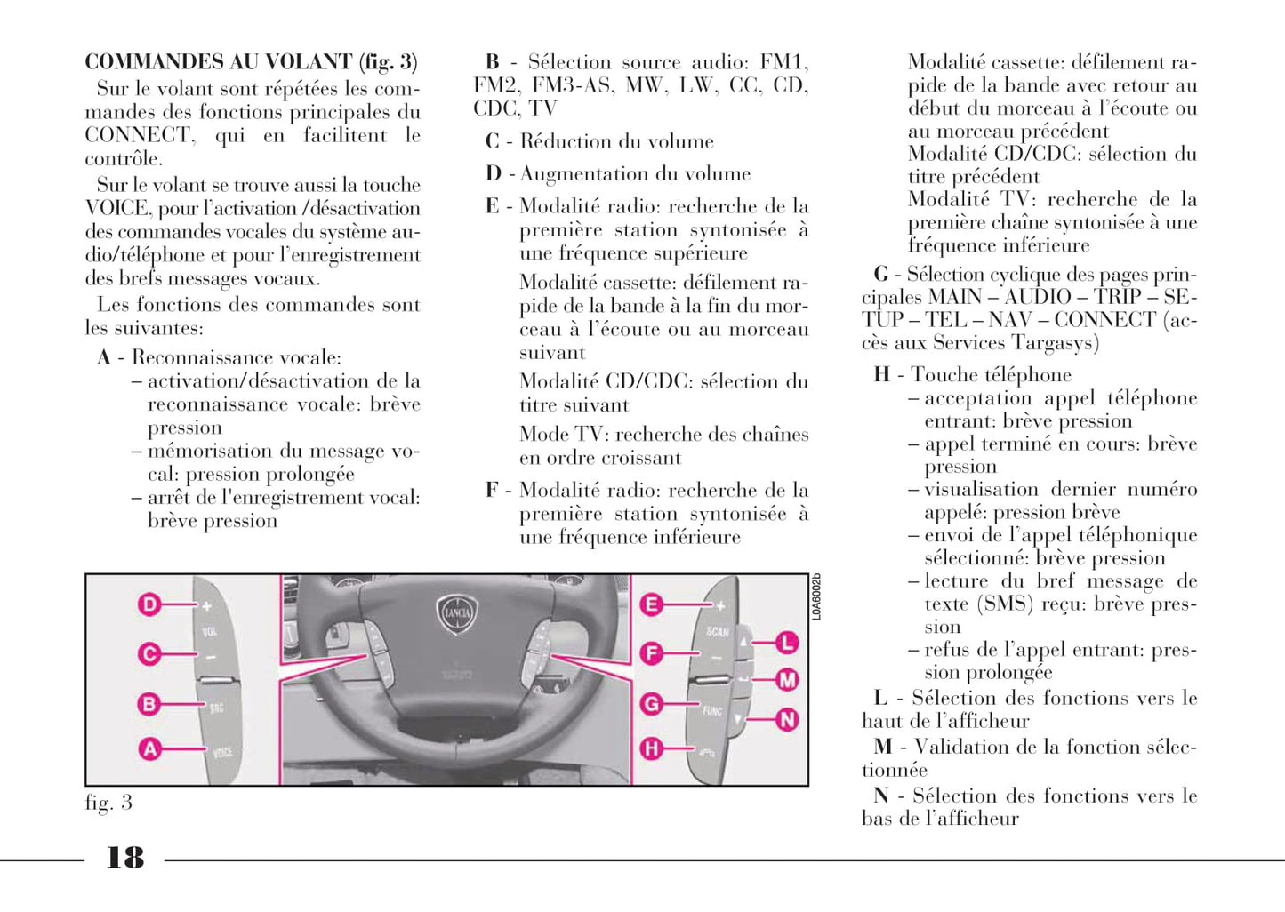 2002-2008 Lancia Thesis Owner's Manual | French