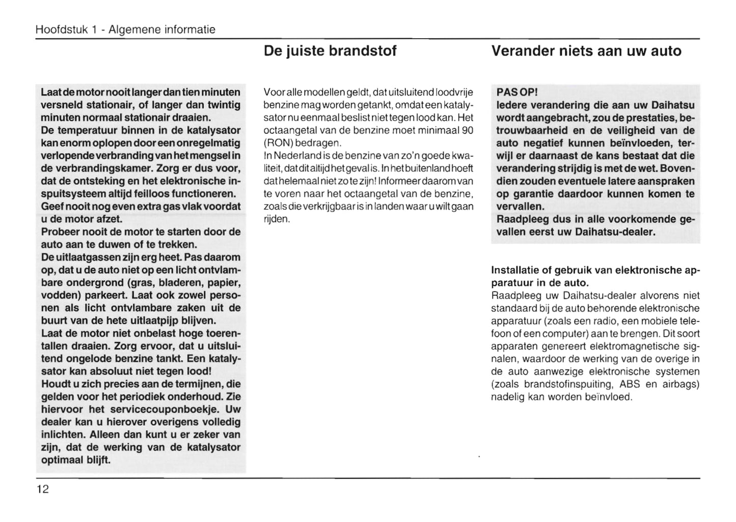 2003-2006 Daihatsu Cuore Bedienungsanleitung | Niederländisch