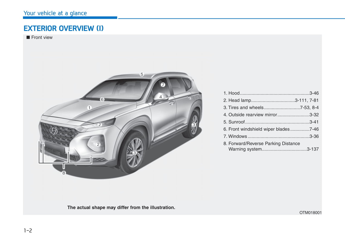 2019-2020 Hyundai Santa Fe Bedienungsanleitung | Englisch