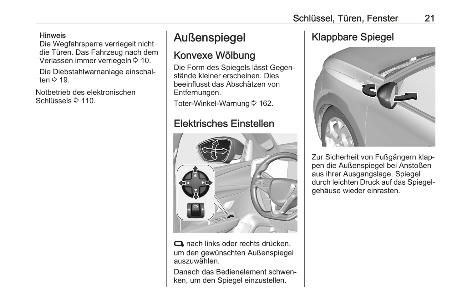 2021-2022 Opel Mokka/Mokka-e Bedienungsanleitung | Deutsch