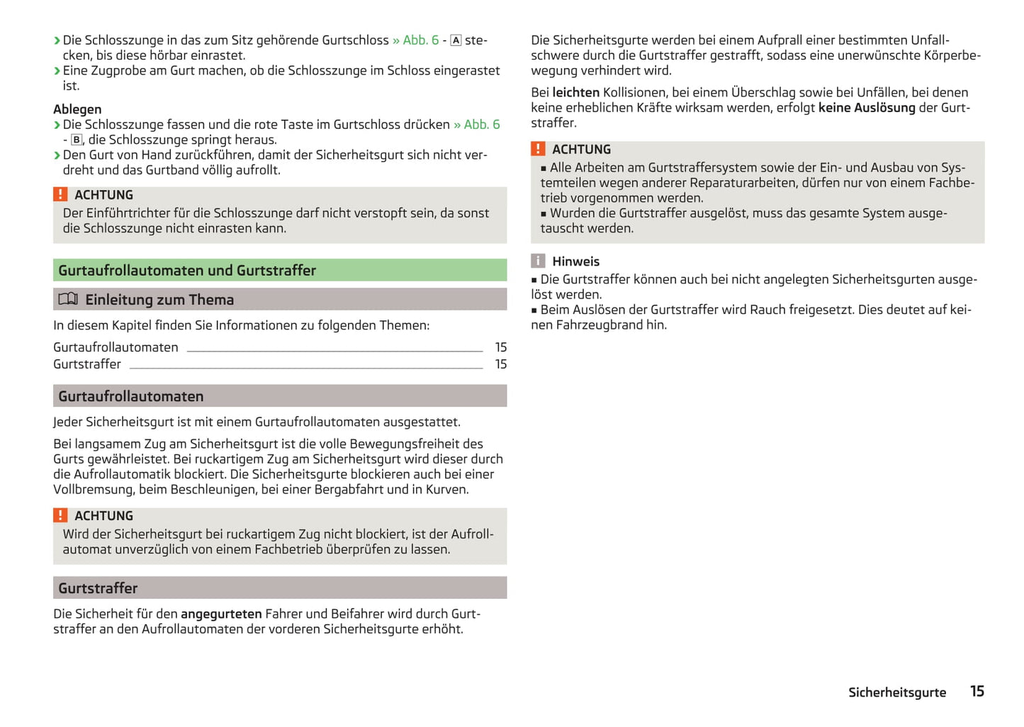 2016-2017 Skoda Rapid Spaceback Owner's Manual | German