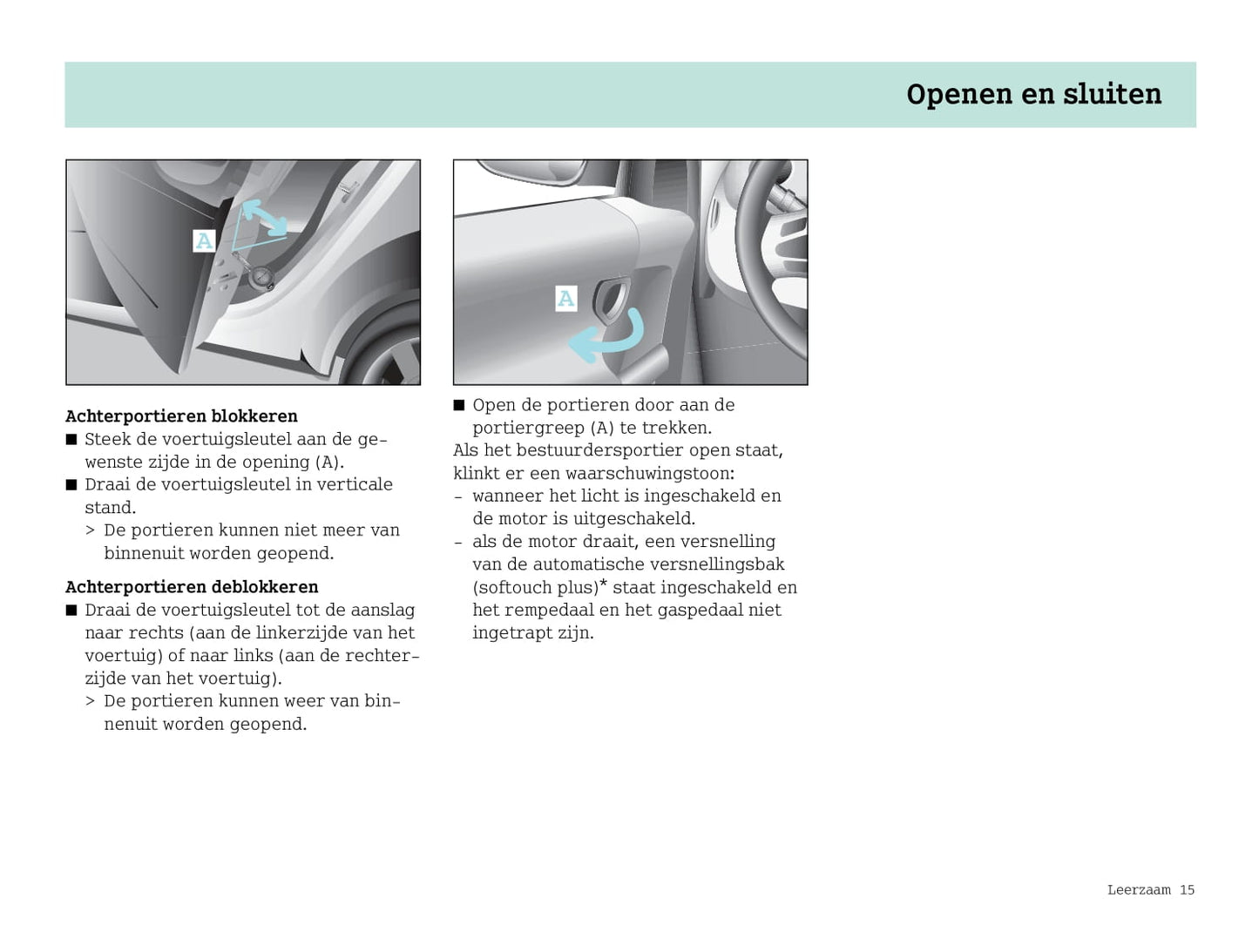 2003-2006 Smart Forfour Bedienungsanleitung | Niederländisch