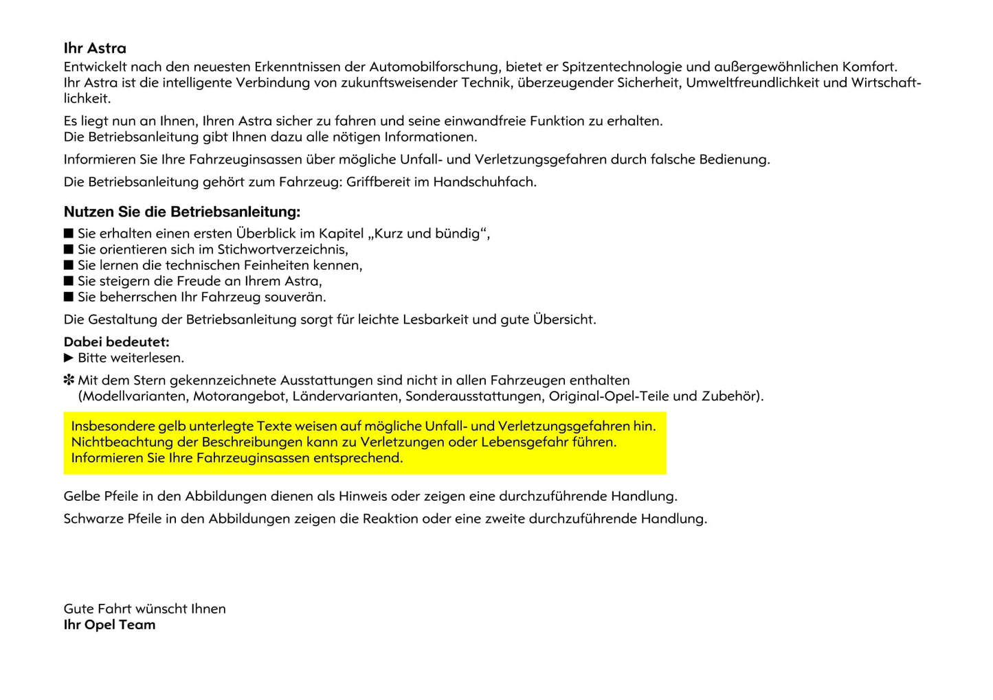 2000-2005 Opel Astra Owner's Manual | German