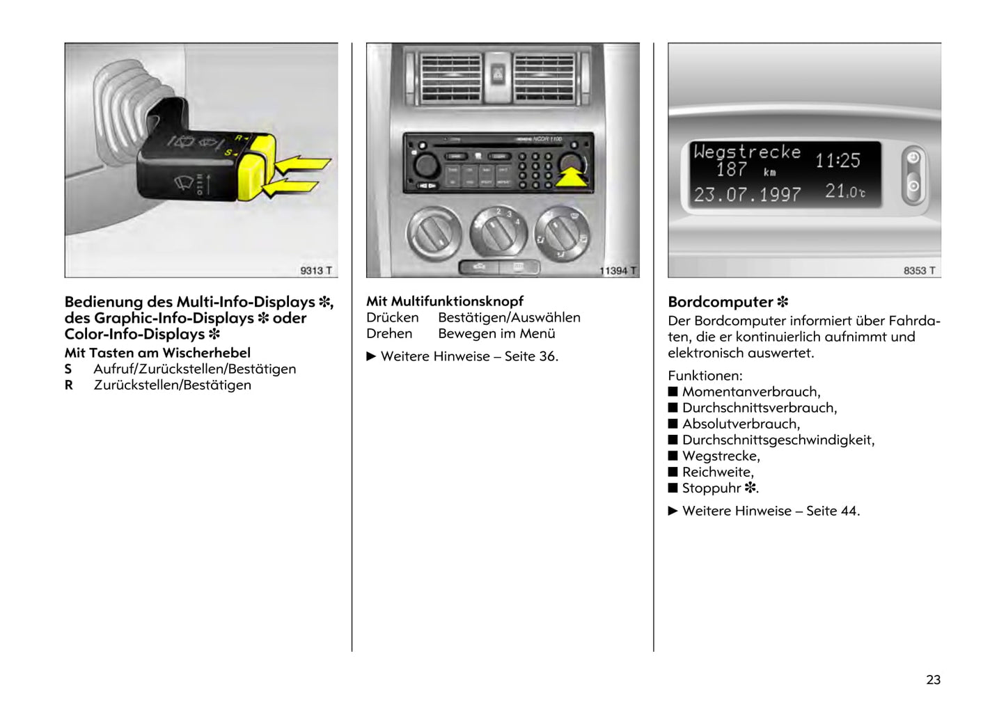 2000-2005 Opel Astra Owner's Manual | German