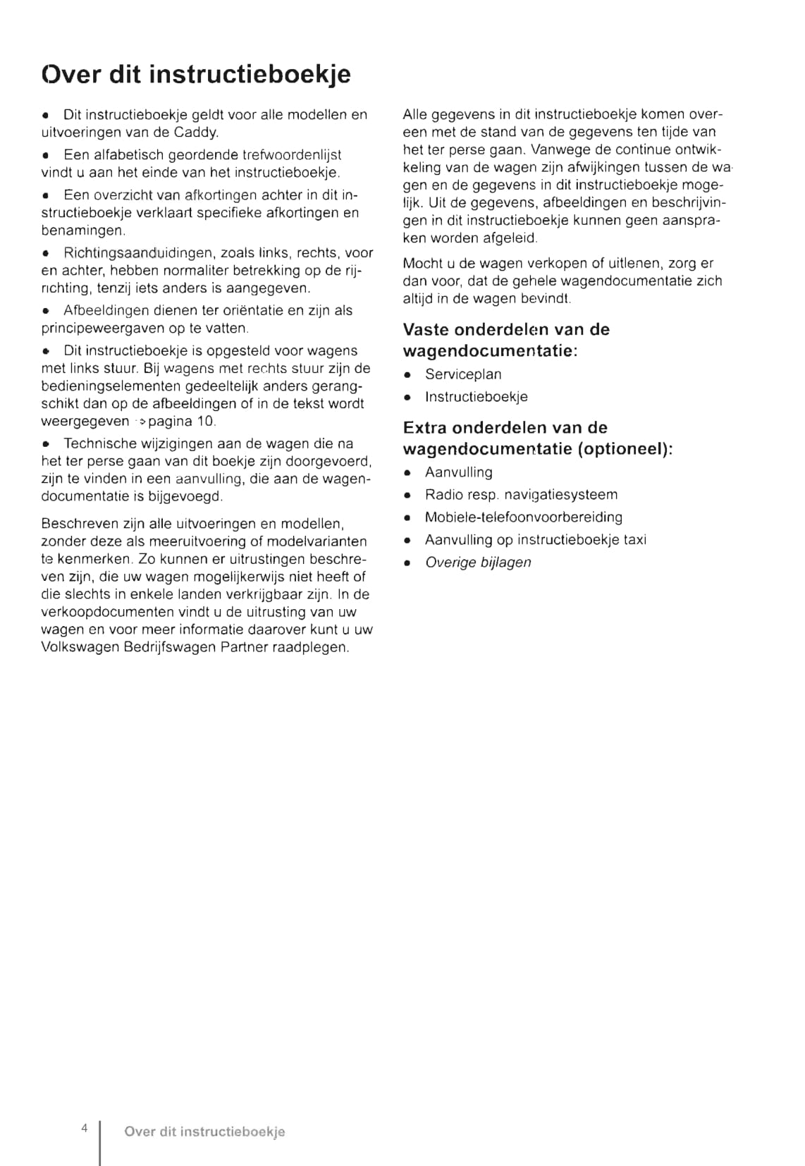 2015-2020 Volkswagen Caddy Bedienungsanleitung | Niederländisch