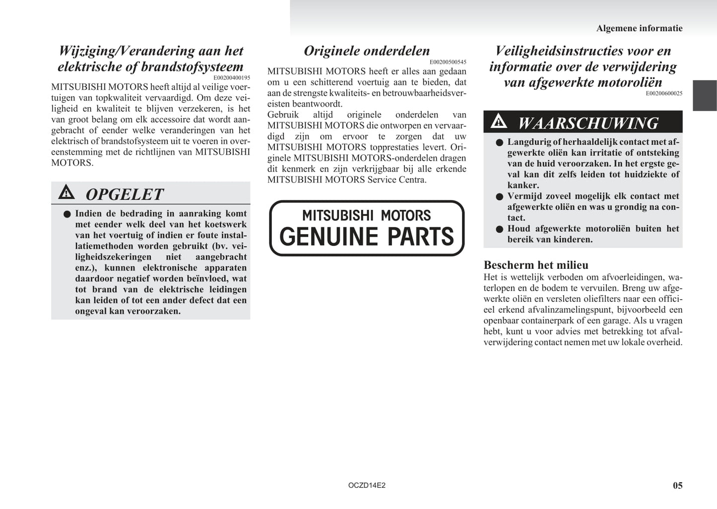 2008-2017 Mitsubishi Lancer Evolution Owner's Manual | Dutch