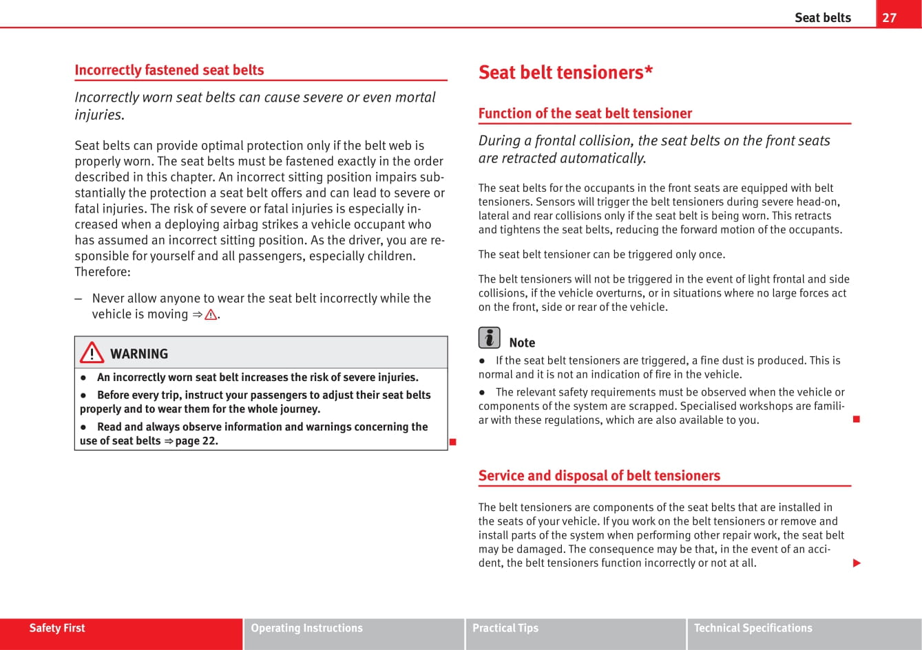 2012-2013 Seat Ibiza Owner's Manual | English