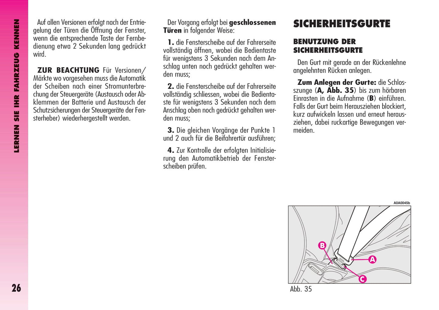 2004-2007 Alfa Romeo GT Bedienungsanleitung | Deutsch