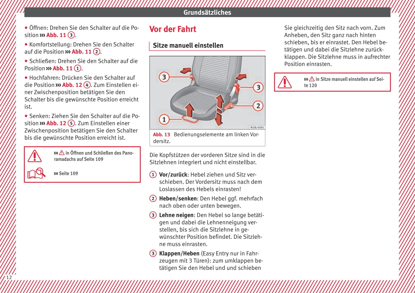 2012-2019 Seat Mii Bedienungsanleitung | Deutsch