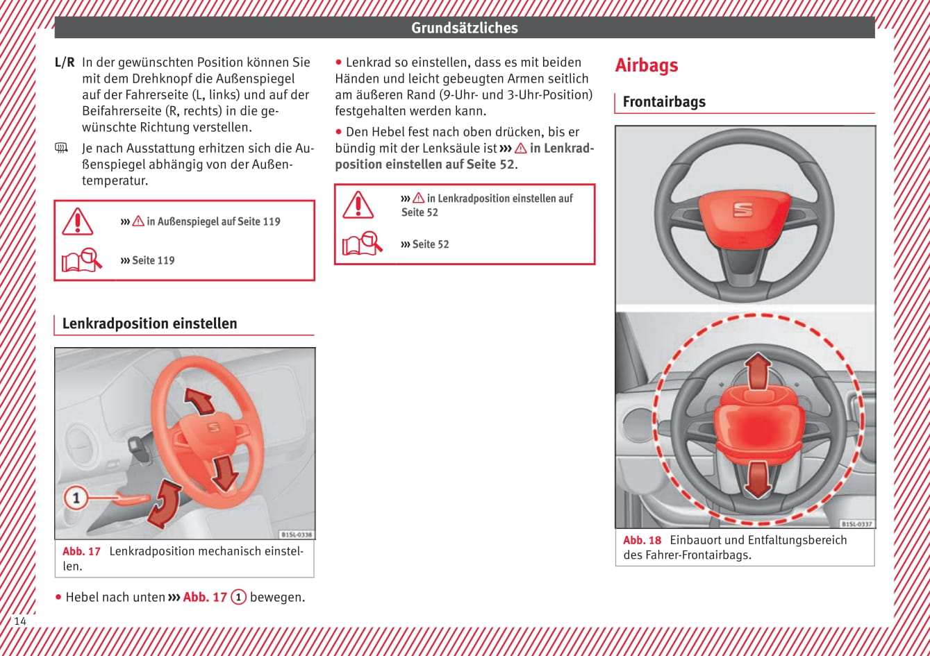 2012-2019 Seat Mii Bedienungsanleitung | Deutsch
