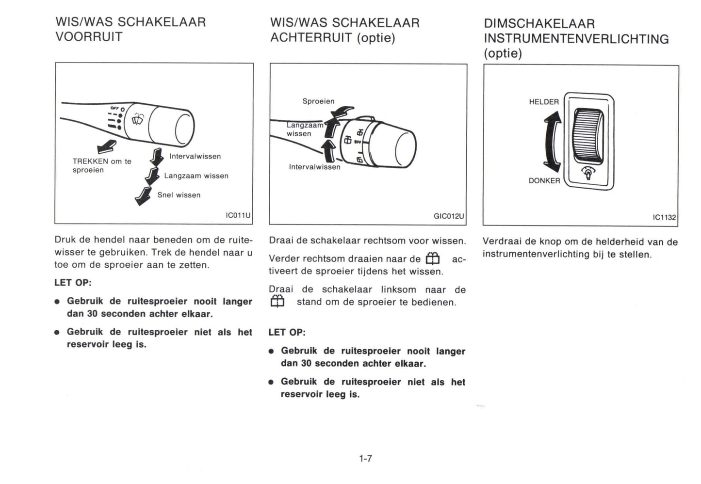 1992-1993 Nissan Micra Owner's Manual | Dutch