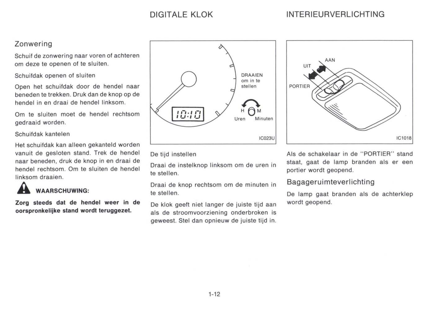 1992-1993 Nissan Micra Owner's Manual | Dutch