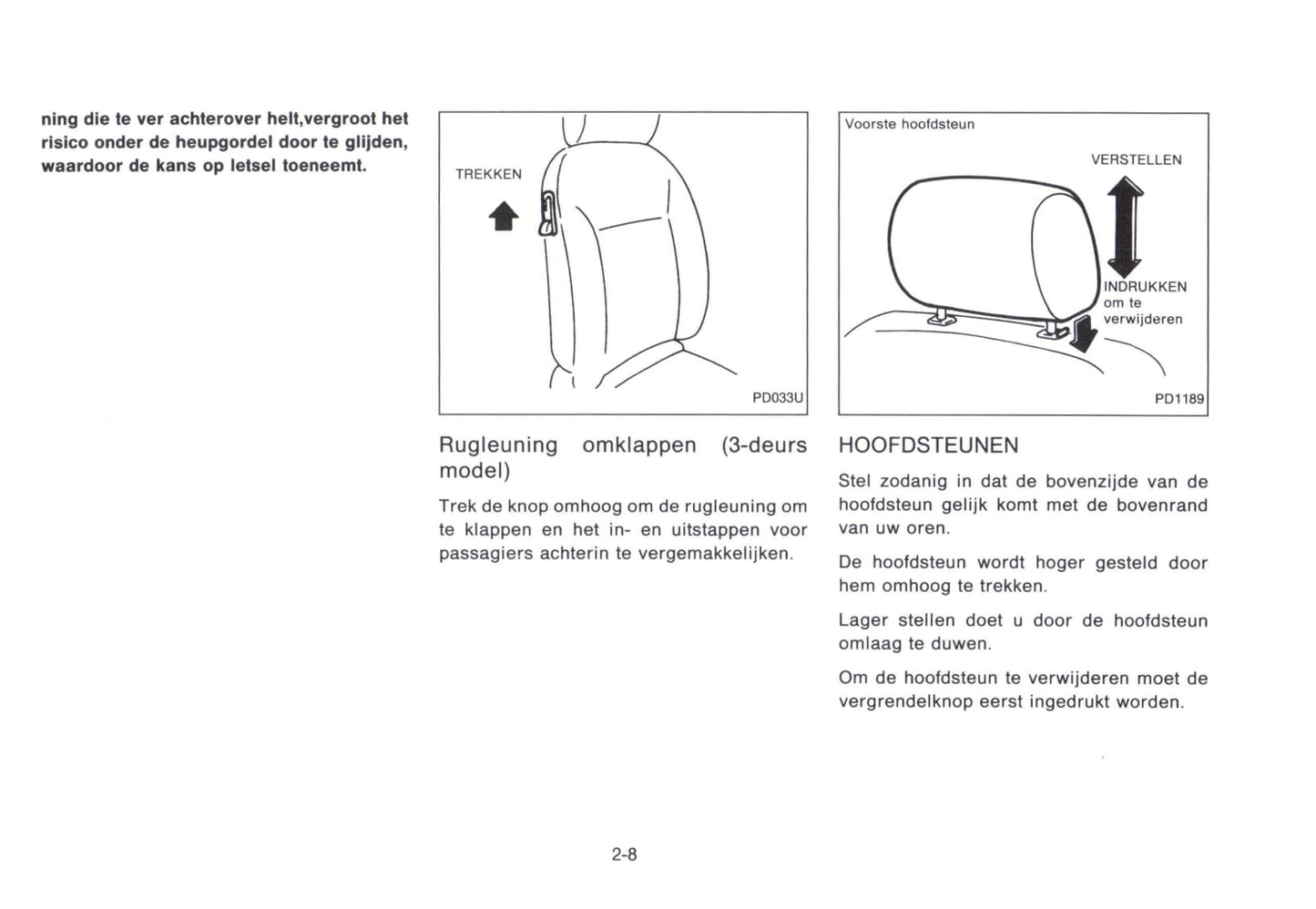 1992-1993 Nissan Micra Owner's Manual | Dutch