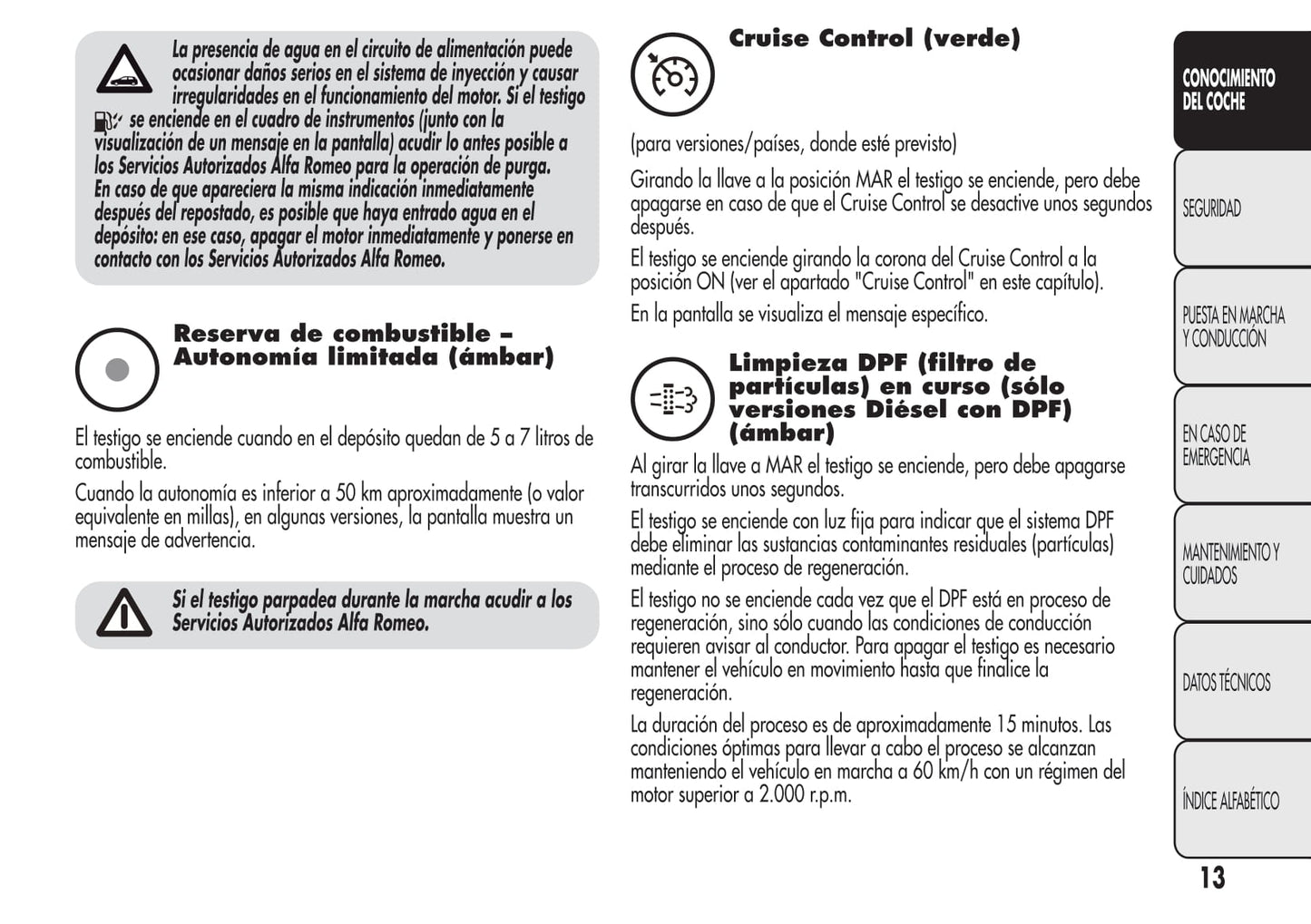 2008-2014 Alfa Romeo MiTo Bedienungsanleitung | Spanisch