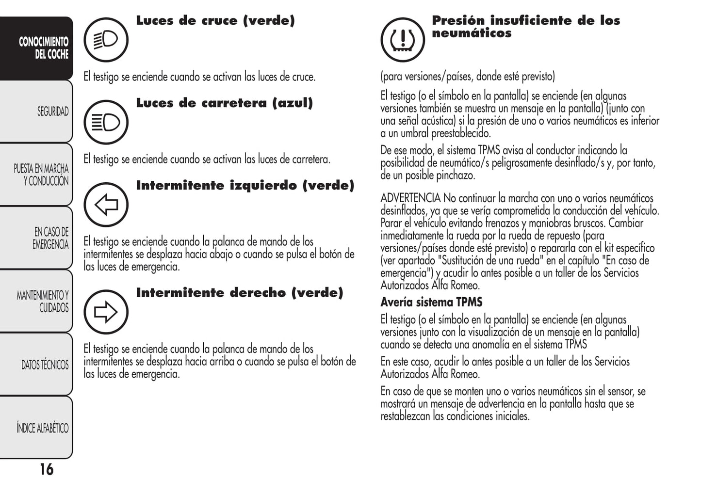 2008-2014 Alfa Romeo MiTo Bedienungsanleitung | Spanisch