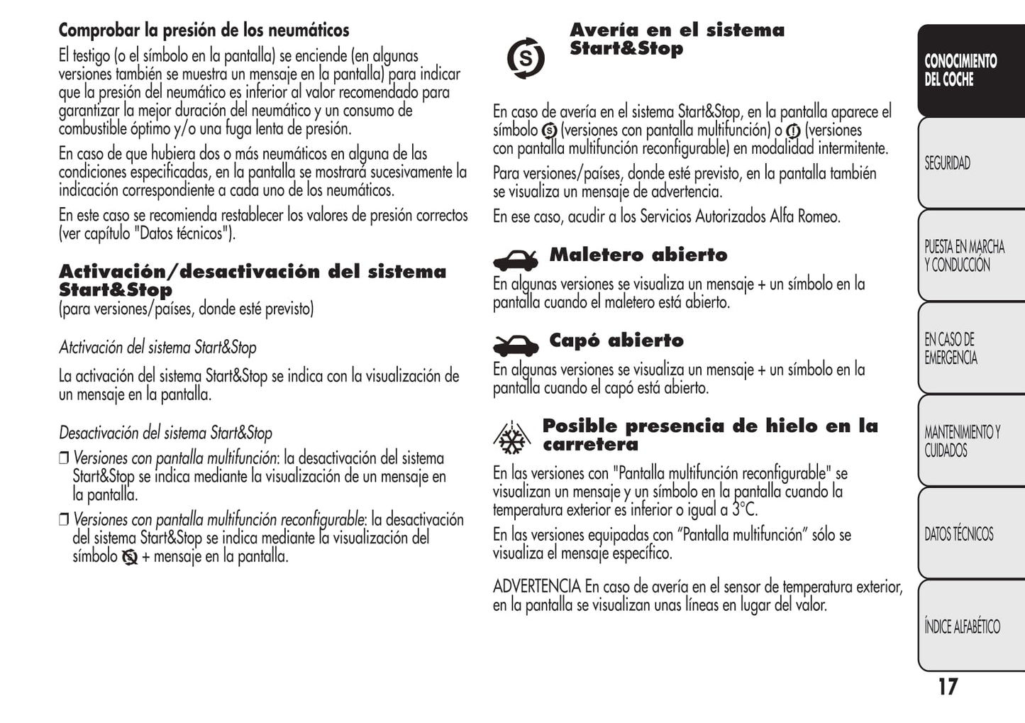 2008-2014 Alfa Romeo MiTo Bedienungsanleitung | Spanisch