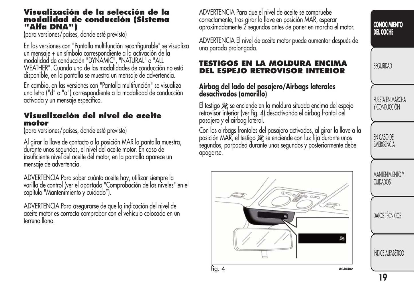 2008-2014 Alfa Romeo MiTo Bedienungsanleitung | Spanisch
