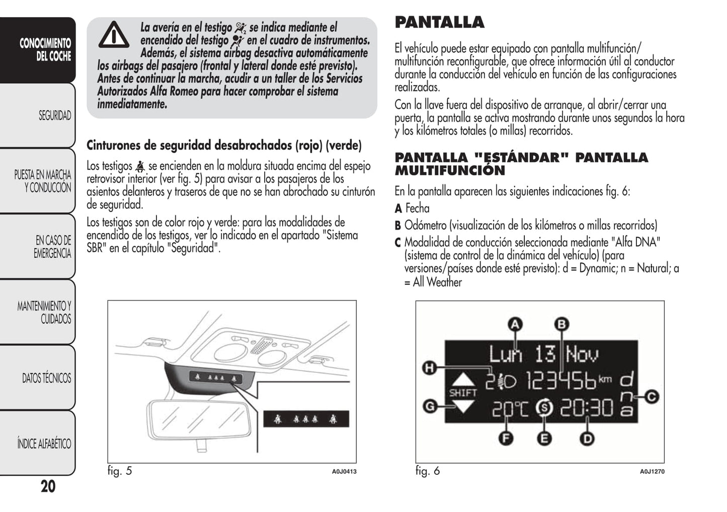 2008-2014 Alfa Romeo MiTo Bedienungsanleitung | Spanisch