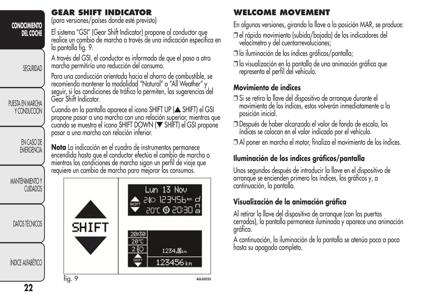 2008-2014 Alfa Romeo MiTo Bedienungsanleitung | Spanisch