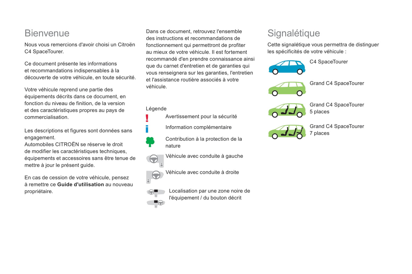 2018-2021 Citroën C4 Spacetourer/Grand C4 Spacetourer Bedienungsanleitung | Französisch