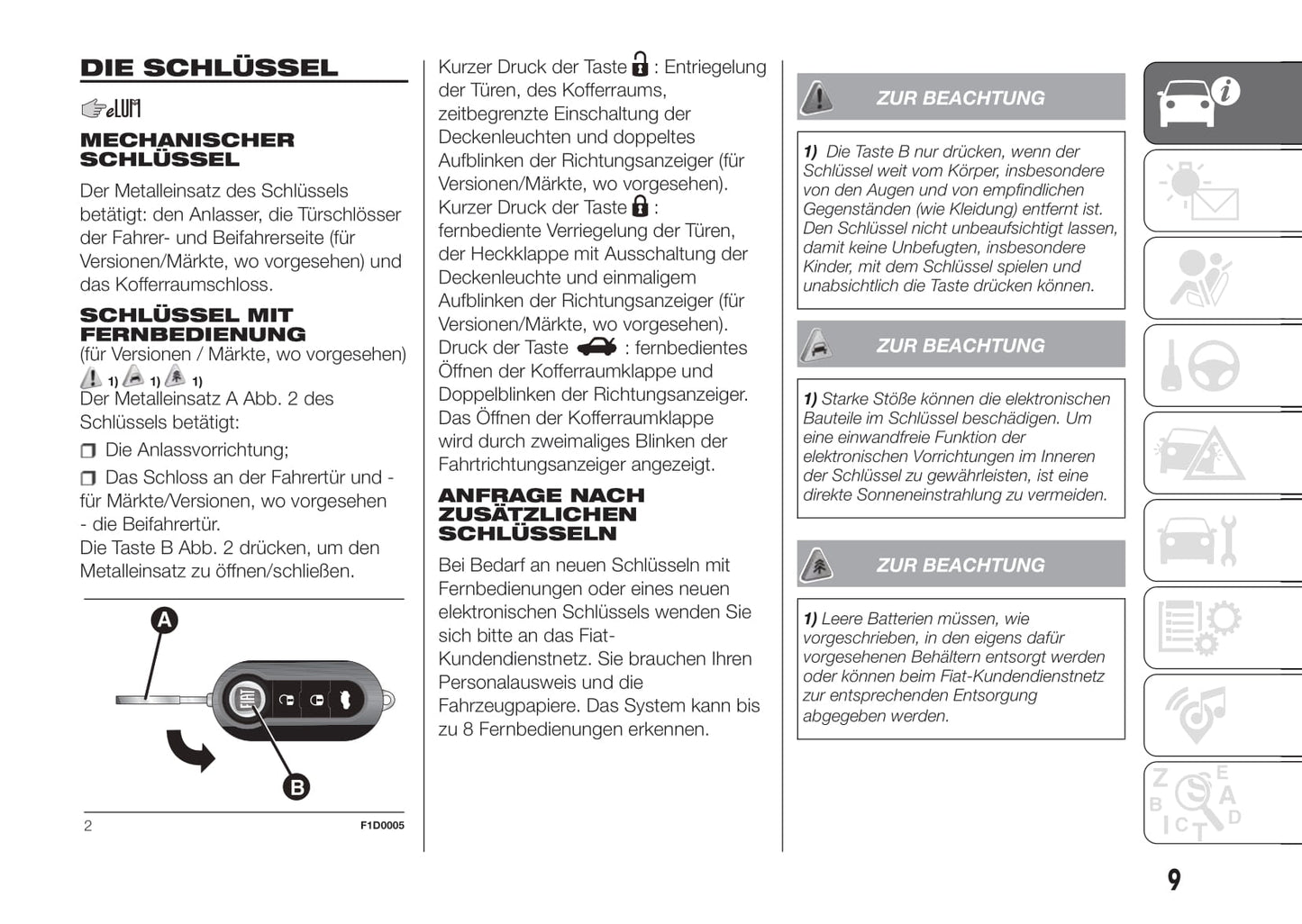 2016-2017 Fiat Panda Owner's Manual | German