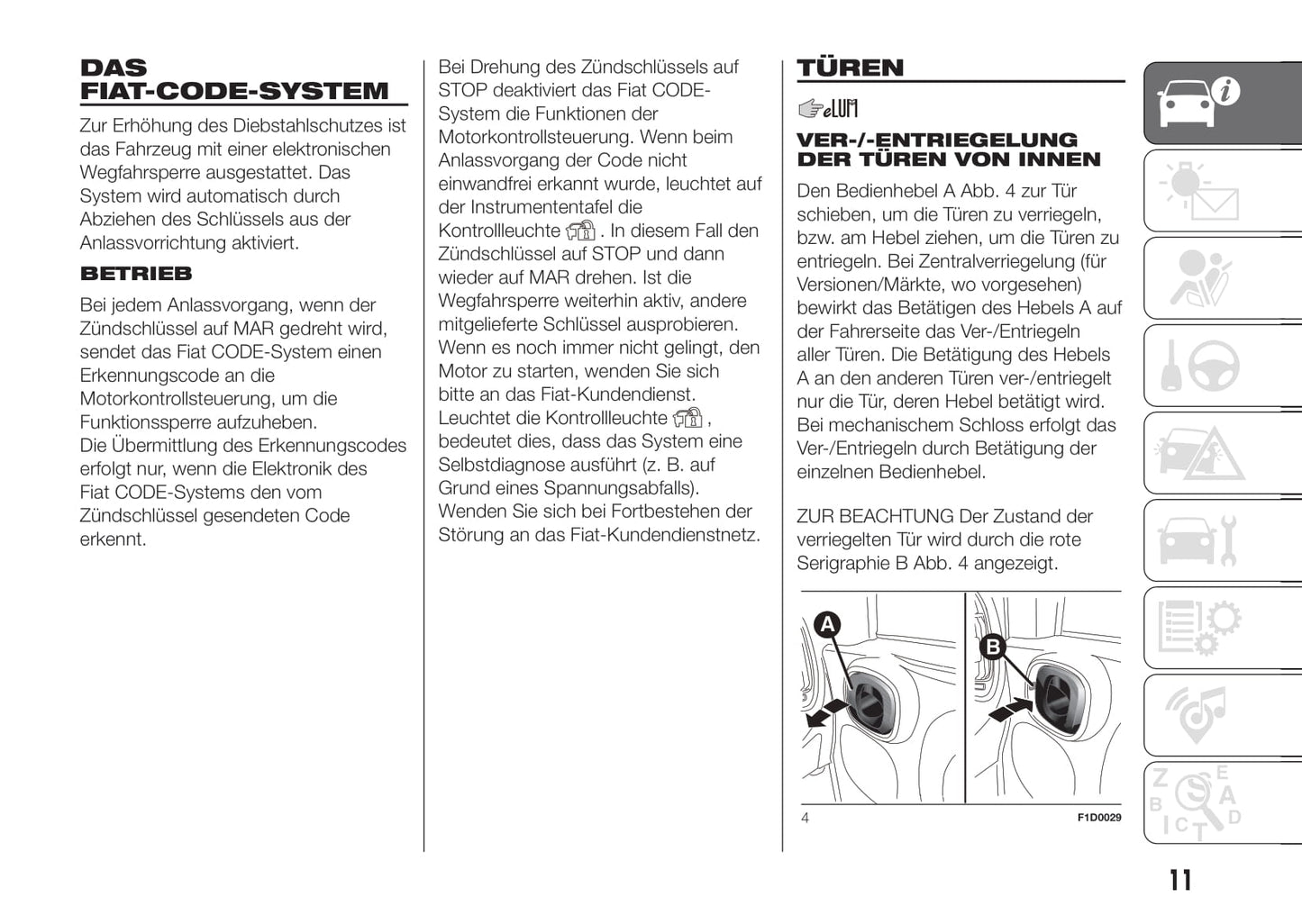 2016-2017 Fiat Panda Owner's Manual | German