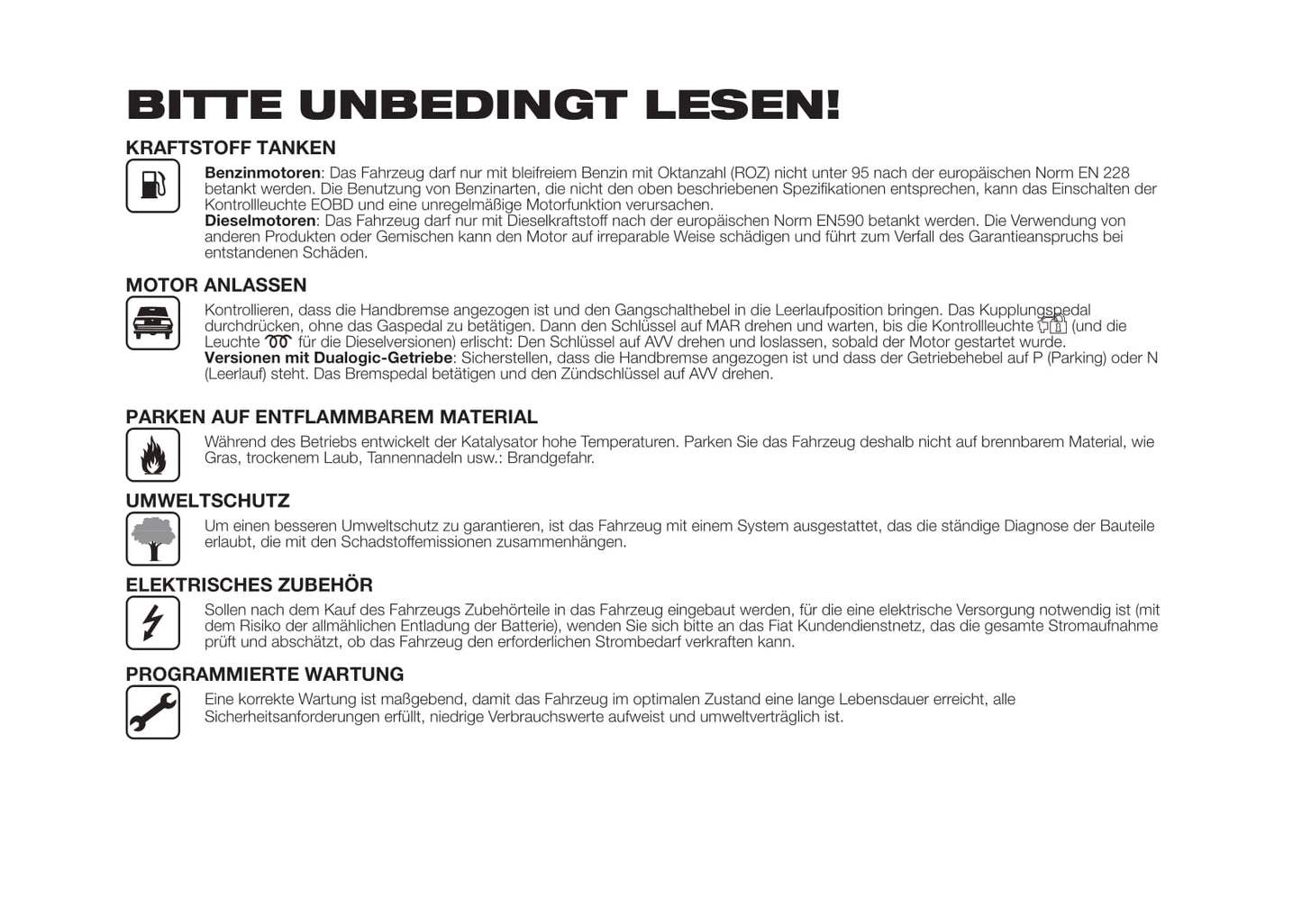 2016-2017 Fiat Punto Bedienungsanleitung | Deutsch