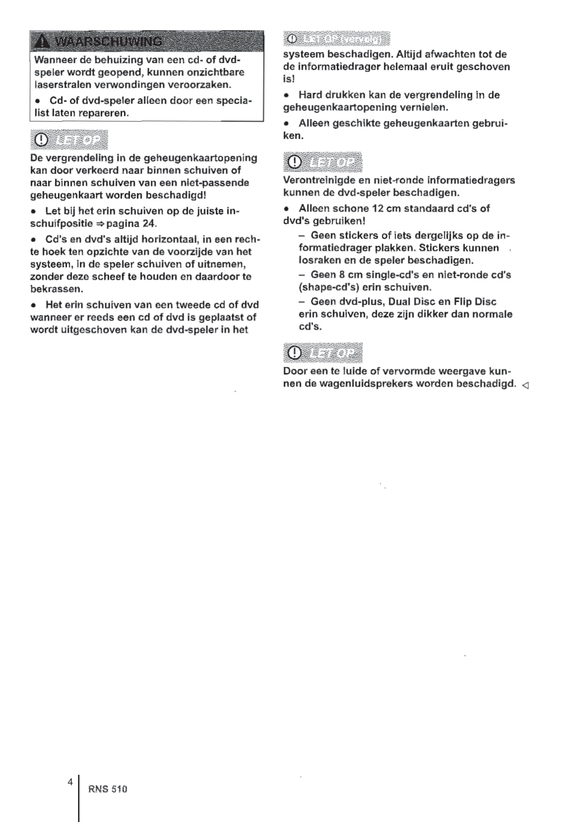 2010 Volkswagen RNS 510 Owner's Manual | Dutch