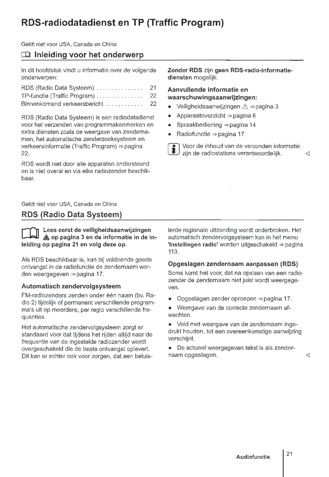 2010 Volkswagen RNS 510 Owner's Manual | Dutch