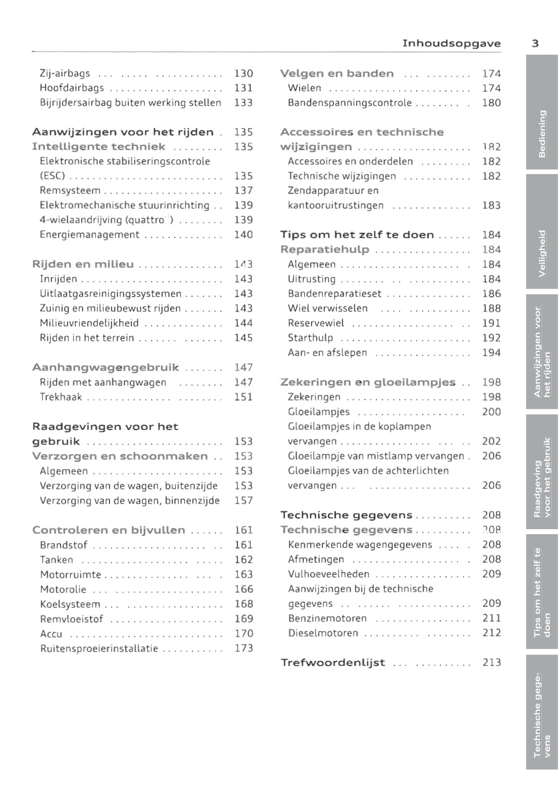 2011-2015 Audi Q3 Bedienungsanleitung | Niederländisch