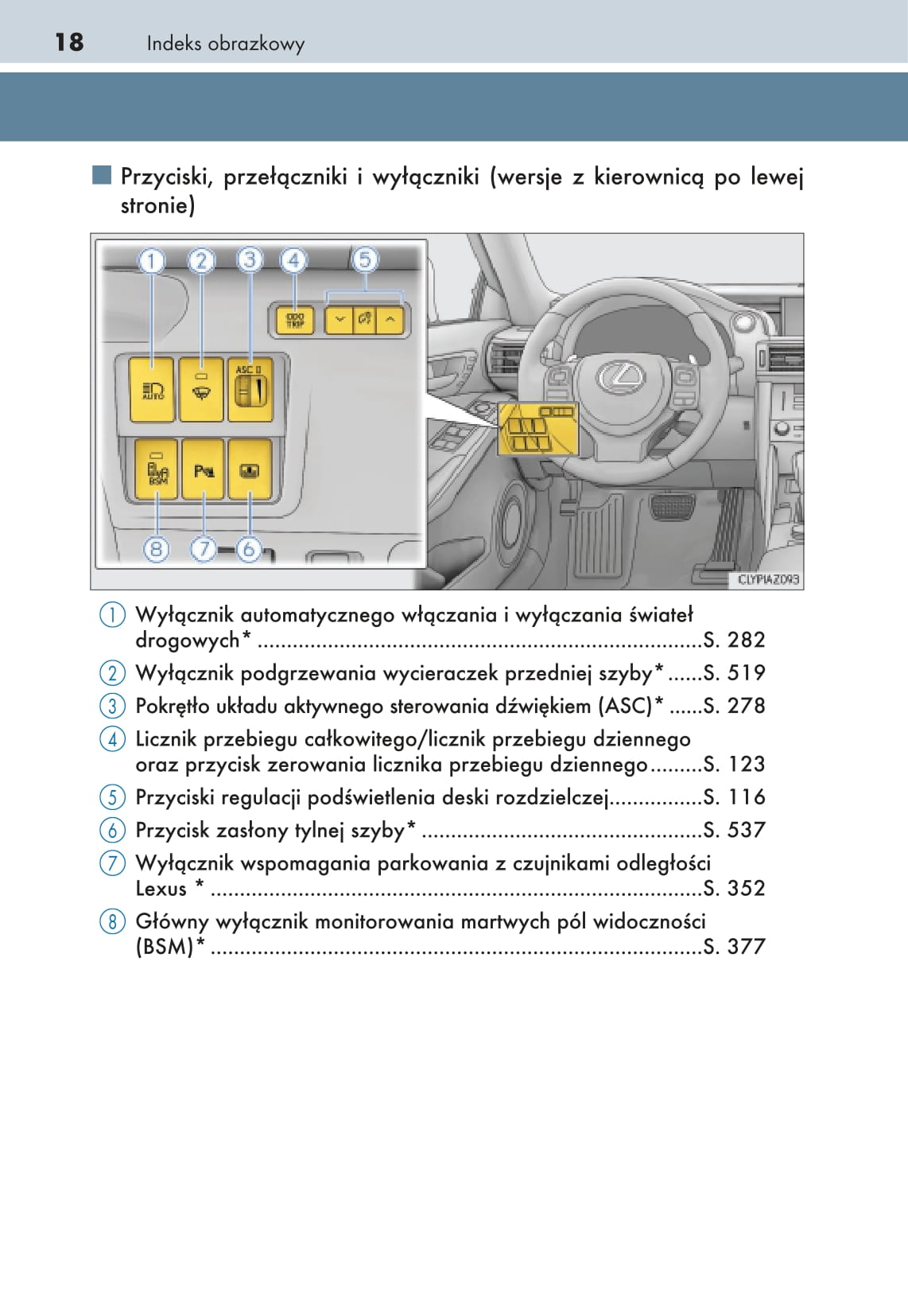 2017-2018 Lexus IS 300h Bedienungsanleitung | Polnisch