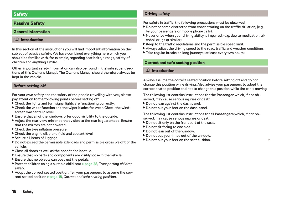 2018-2019 Skoda Rapid Owner's Manual | English