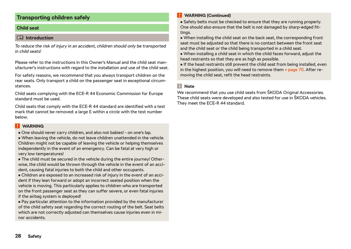2018-2019 Skoda Rapid Owner's Manual | English