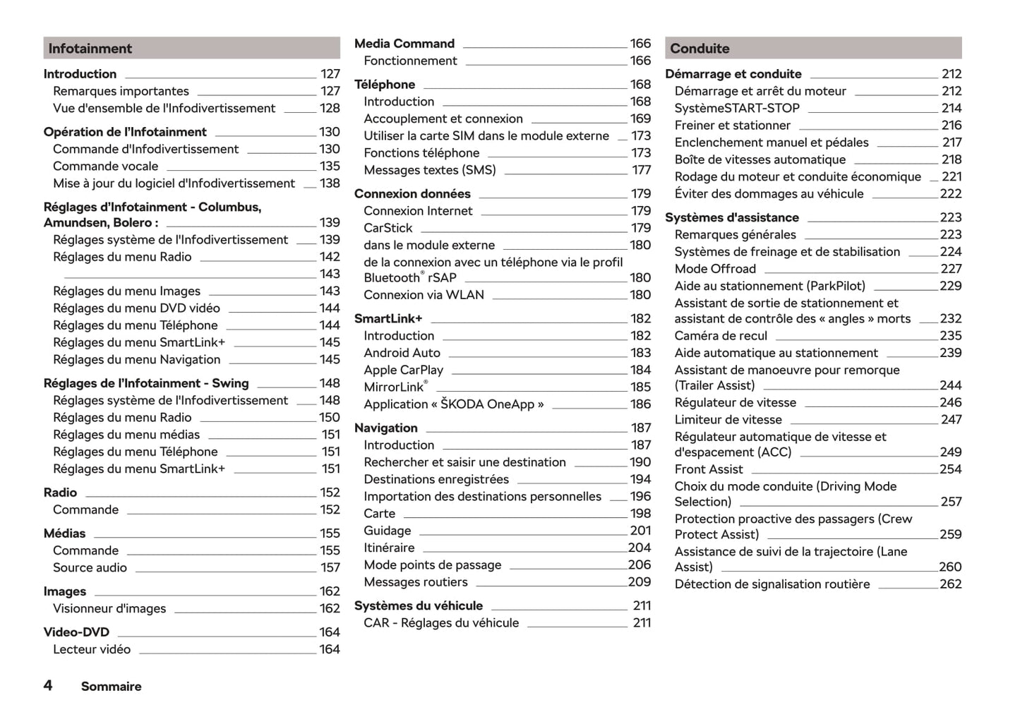 2017-2019 Skoda Octavia Bedienungsanleitung | Französisch