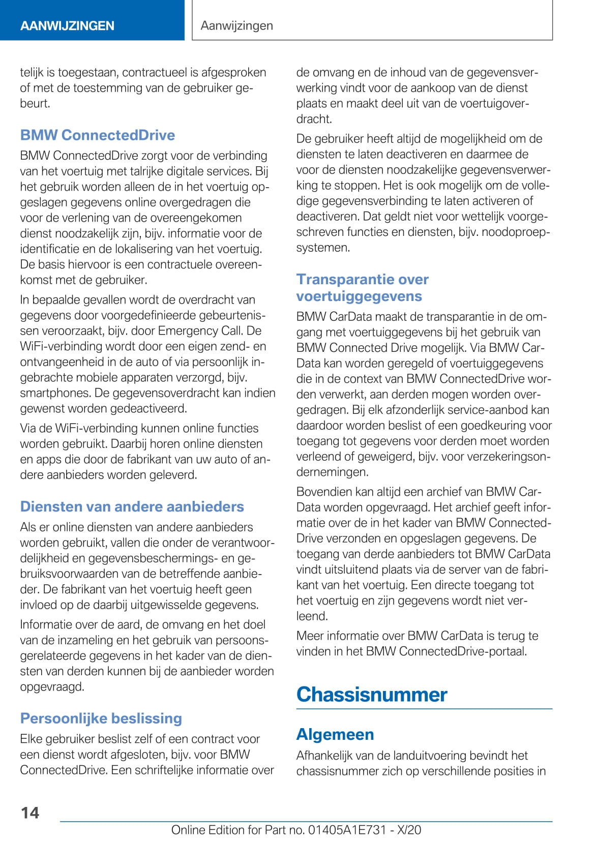 2020-2021 BMW X2 Owner's Manual | Dutch