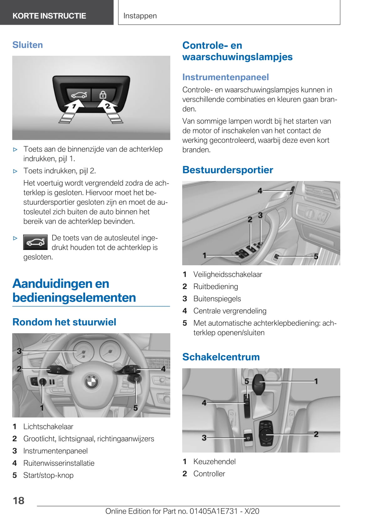 2020-2021 BMW X2 Owner's Manual | Dutch